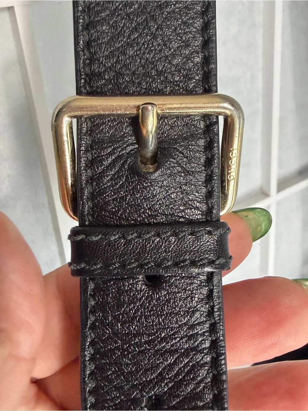 Gucci Guccissima Black GG Embossed Leather Crossbody Shoulder Bag- EXCELLENT